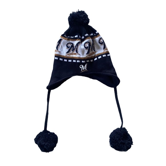 Milwaukee Brewers MLB Pom Pom Winter Hat - Picture 1 of 5